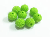 20mm Light Green Rhinestone Beads 100pcs/lot for Kids Jewelry Making