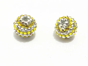 20mm Stripe Resin Rhinestone Ball Beads,Chunky Beads For Jewelry Making