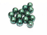 Peacock Chunky Round Pearl Acrylic Beads for Jewelry Making