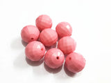 20mm Pink Acrylic Faceted Beads 100pcs
