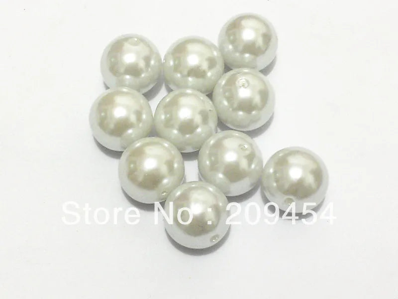 20mm 100pcs Chunky Round Acrylic Pearl Beads Kids Jewelry Making