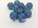 20mm 100pcs Purple AB Resin Rhinestone Ball Beads Chunky Beads For Kids Jewelry