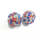 20mm 100pcs Mixed Resin Rhinestone Ball Beads for Jewelry Making