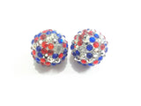 20mm 100pcs Mixed Resin Rhinestone Ball Beads for Jewelry Making