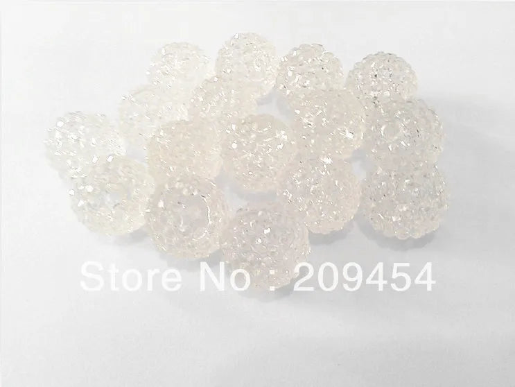 20mm Transparent Rhinestone Ball Beads, 100pcs/lot