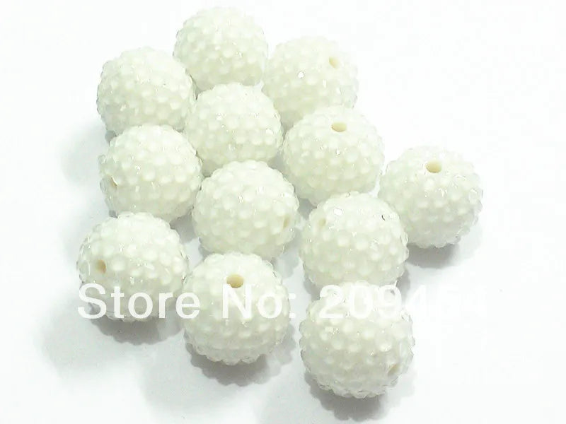 20mm 100pcs/lot Rhinestone Ball Chunky Beads for Kids Jewelry Making