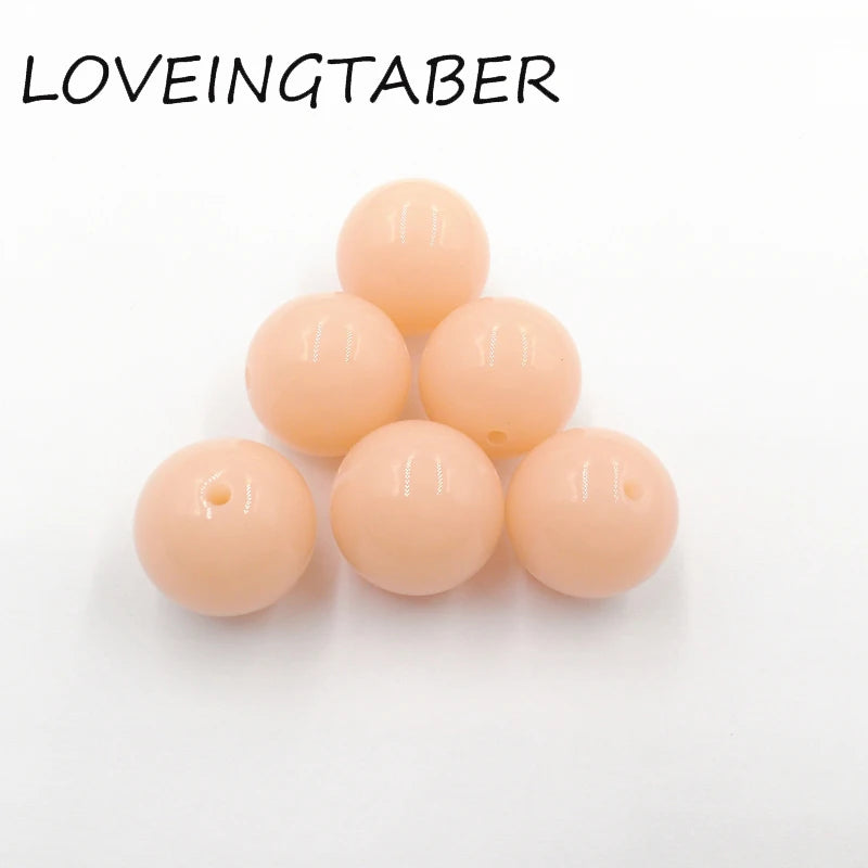 20mm 105pc/bag Peach Chunky Acrylic Jelly Beads for Kids Jewelry