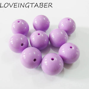 105pcs A39 Light Purple Chunky Acrylic Beads For Necklace Making