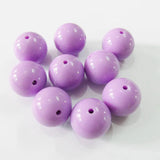 105pcs A39 Light Purple Chunky Acrylic Beads For Necklace Making