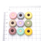 10Pcs Cartoon Flower Silicone Chew Beads for Jewelry Making