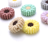 10Pcs Cartoon Flower Silicone Chew Beads for Jewelry Making