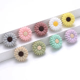 10Pcs Cartoon Flower Silicone Chew Beads for Jewelry Making