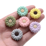10Pcs Cartoon Flower Silicone Chew Beads for Jewelry Making