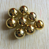 Acrylic UV Plating Round Beads for DIY Jewelry Making