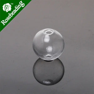 20mm Small Glass Globe 2 Holes Caliber 3mm 10pcs/lot
