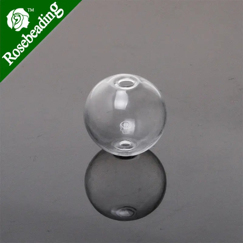 20mm Small Glass Globe 2 Holes Caliber 3mm 10pcs/lot