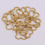 20mm 5pcs Copper Flower Leaves Pendant Charms for Earring Making