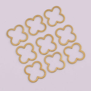 20mm 5pcs Copper Flower Leaves Pendant Charms for Earring Making