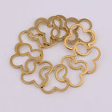 20mm 5pcs Copper Flower Leaves Pendant Charms for Earring Making