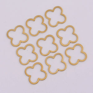 20mm 5pcs Copper Flower Leaves Pendant Charms for Earring Making
