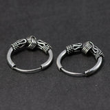 925 Sterling Silver Hoop Earrings Antique Circle Earrings for Women