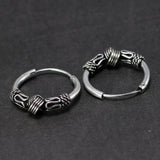925 Sterling Silver Hoop Earrings Antique Circle Earrings for Women