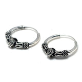 925 Sterling Silver Hoop Earrings Antique Circle Earrings for Women