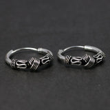 925 Sterling Silver Hoop Earrings Antique Circle Earrings for Women
