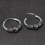 925 Sterling Silver Hoop Earrings Antique Circle Earrings for Women
