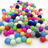 20mm BPA Silicone Teething Beads Round Loose Baby Safe DIY Necklace Beads