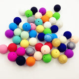 20mm BPA Silicone Teething Beads Round Loose Baby Safe DIY Necklace Beads