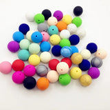 20mm BPA Silicone Teething Beads Round Loose Baby Safe DIY Necklace Beads