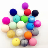 20mm BPA Silicone Teething Beads Round Loose Baby Safe DIY Necklace Beads