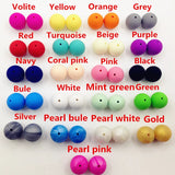 20mm BPA Silicone Teething Beads Round Loose Baby Safe DIY Necklace Beads