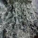 20mm Clear Faceted Round Crystal Spacer Beads