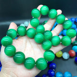 Colorful Cat Eye Stone Bracelet Men Women Healing Gemstone Green Opal Bead