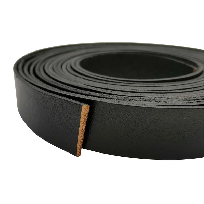 20mm Flat Leather Band Cowhide Strip for Jewelry or Decor