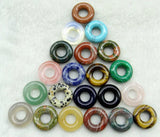 20mm Tiger Eye Opal Circle Donut Charms Pendants 12pcs