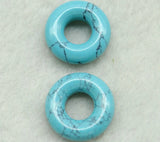20mm Tiger Eye Opal Circle Donut Charms Pendants 12pcs