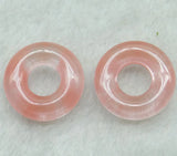 20mm Tiger Eye Opal Circle Donut Charms Pendants 12pcs