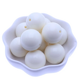 20mm Ivory Cream Loose Charms Chunky Bubblegum Solid Acrylic Beads 100Pcs