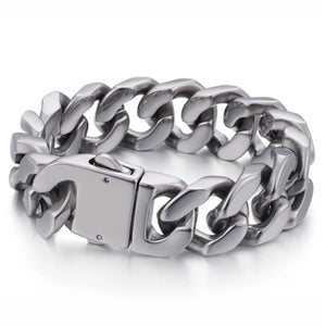 20mm Stainless Steel Men's Chunky Cuban Link Bracelet 8.5in