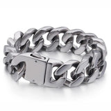 20mm Stainless Steel Men's Chunky Cuban Link Bracelet 8.5in