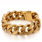 20mm Stainless Steel Men's Chunky Cuban Link Bracelet 8.5in