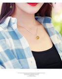 20mm Natural Amber Pendant Necklace Crystal Silver Round Beads Jewelry AAAAA
