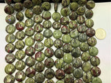20mm Dragon Blood Jaspers Semi Precious Beads Strand 15 inches