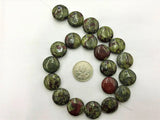 20mm Dragon Blood Jaspers Semi Precious Beads Strand 15 inches