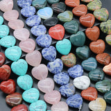 20mm Natural Crystals Stone Beads Heart Loose Spacer Beads