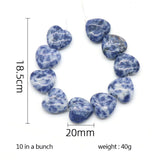 20mm Natural Crystals Stone Beads Heart Loose Spacer Beads