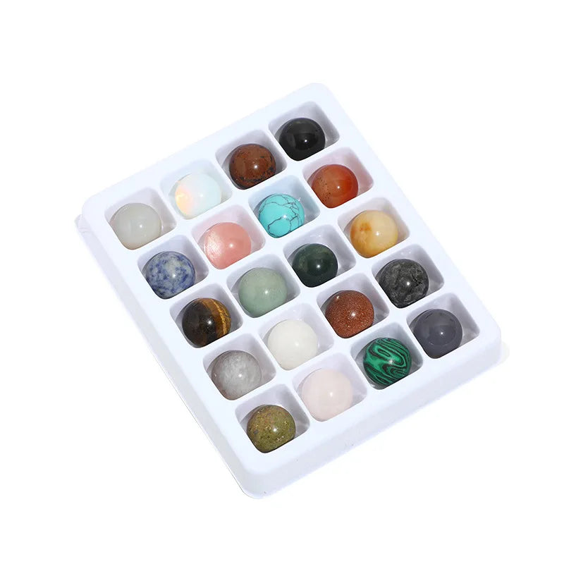 20mm Natural Stone Crystal Agate Non-Porous Beads for Jewelry Crafts